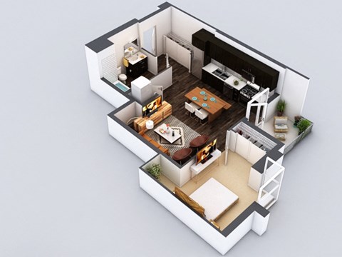 A13 Floorplan at 5550 Hollywood, California